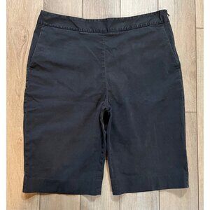 Pendleton Bermuda Chino Shorts Flat Front Stretch Womens 12 Black Golf